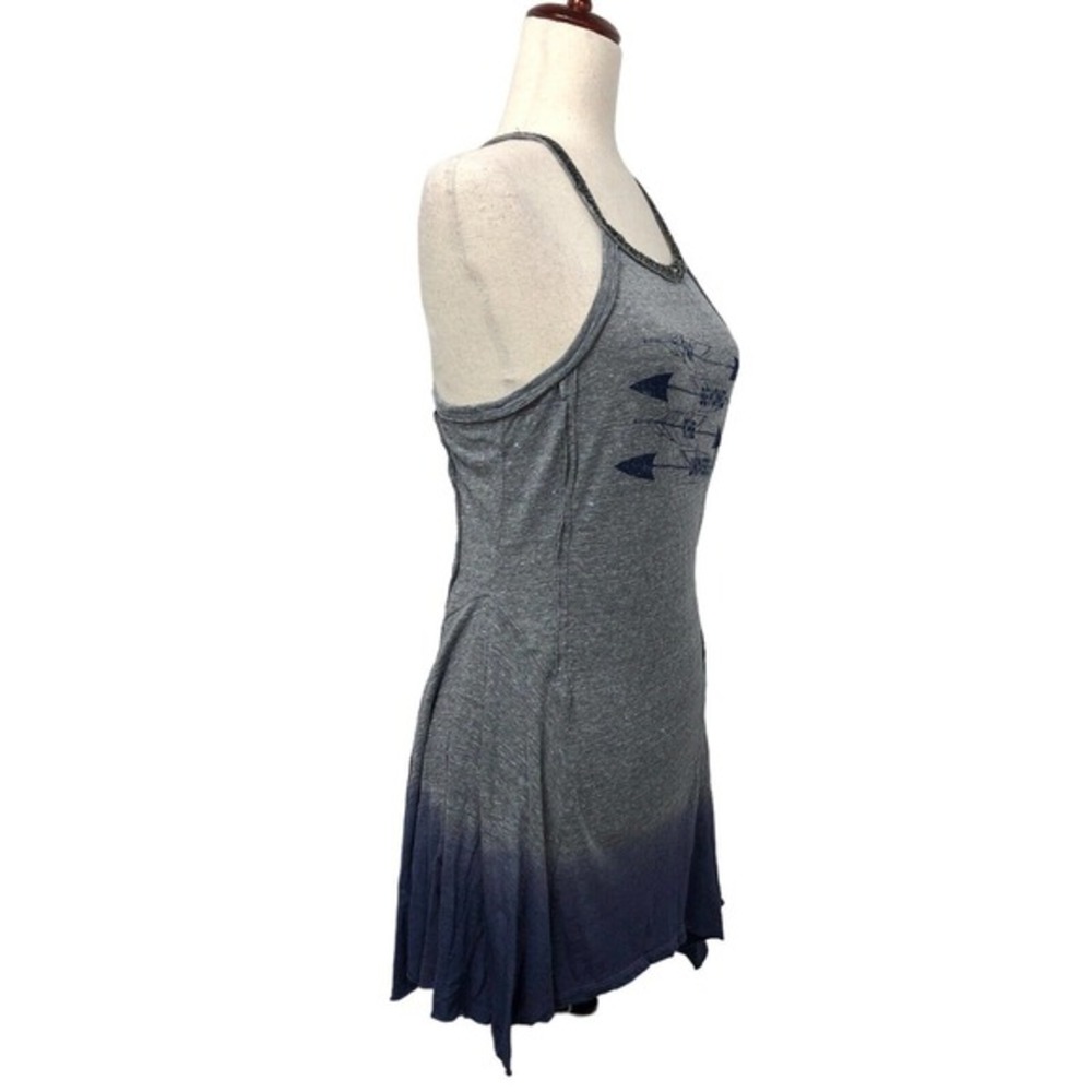NWT Free People Universe Crystal Arrow Tank Top Womens Medium Heather Gray Ombre - Picture 4 of 16